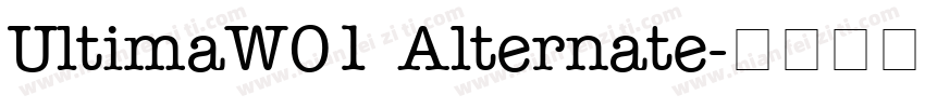 UltimaW01 Alternate字体转换
